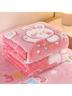 A Plush Blanket With Snowflake Design, Suitable For All Seasons As Bedspread, Sofa Throw, Office Nap Cover, Or Airplane Blanket, Featuring Light Luxury Style.