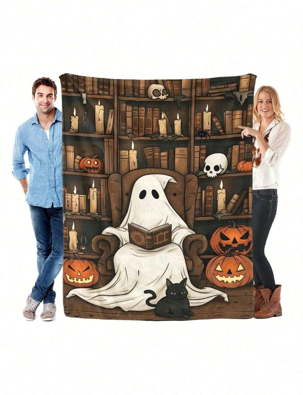 Ghost Face Scream Father Death Blanket Back Stitch Bruja.JpgAll Seasons, Suitable For Living Room, Sofa, Lounge Chair And Bedroom Throw, Ideal For Travel, Camping, Gift