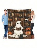 Ghost Face Scream Father Death Blanket Back Stitch Bruja.JpgAll Seasons, Suitable For Living Room, Sofa, Lounge Chair And Bedroom Throw, Ideal For Travel, Camping, Gift