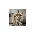 Lion Throw Blanket Animal Print Blanket King Size Lion Lovers Gifts Soft Warm Blankets for Bedroom Sofa Bed (50 in x 60 in)