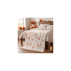 Fall Beige Pumpkin Flannel Throw Blanket 50x60