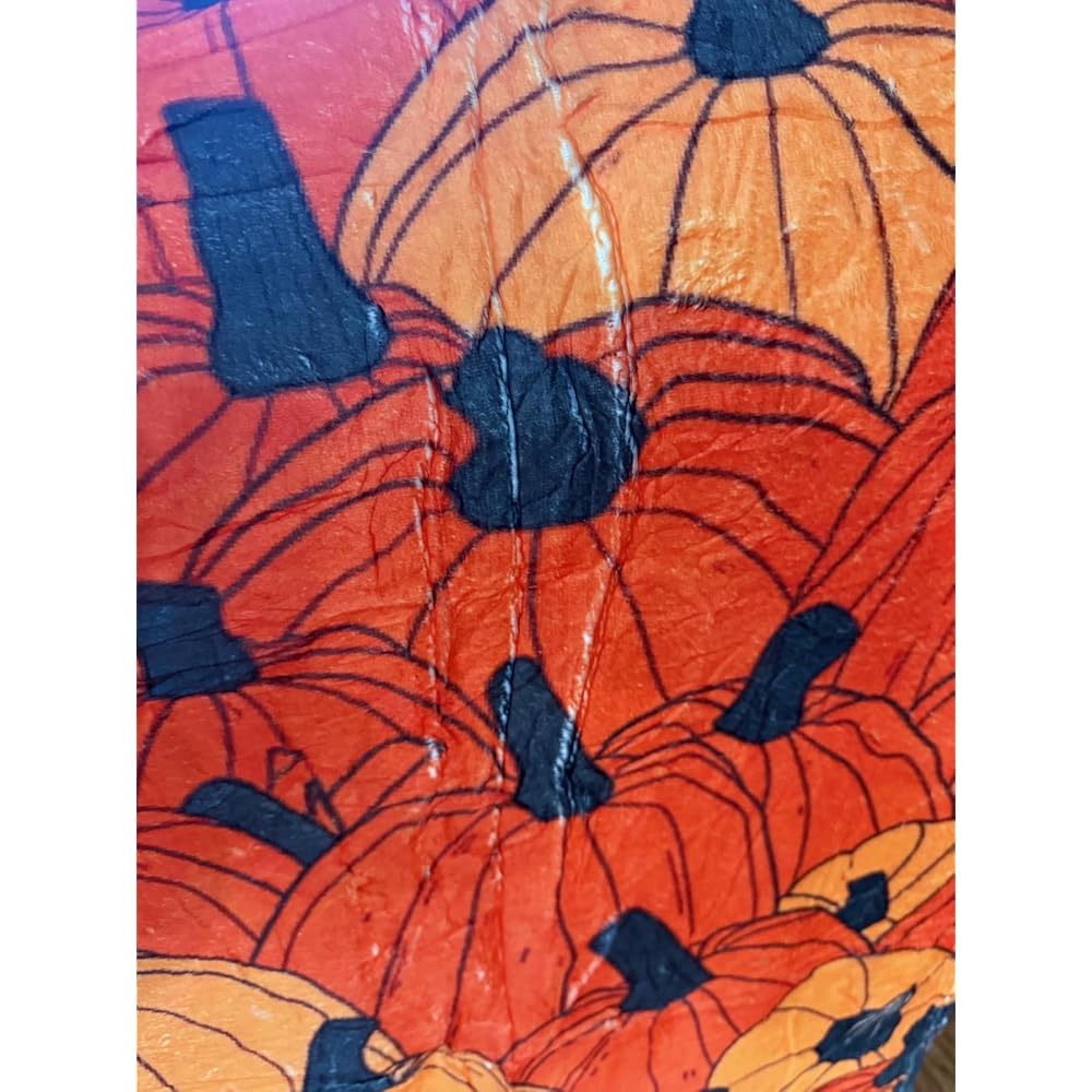 Fall Orange Pumpkin Cat Flannel Throw Blanket 60x80