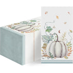 100Pcs Fall Paper Napkins, Leaf White Pumpkin
