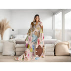 Curious George Classic Flannel Print Throw Blanket - Tropical & Pajama Collage, Beach Surf Adventure, Pancake Scene Designs, Lightweight, Fade Resistant, Soft Cozy, Machine Washable for Kids' Beds, Living Space Snuggle, Holiday Birthday Gift